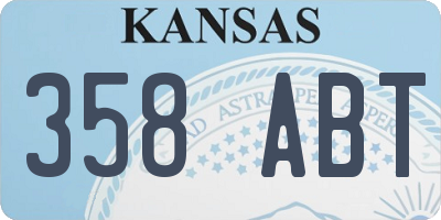 KS license plate 358ABT