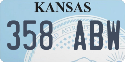 KS license plate 358ABW