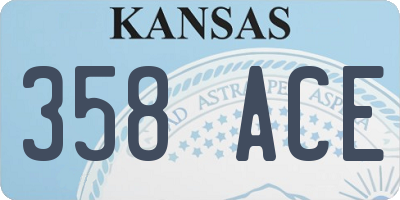 KS license plate 358ACE