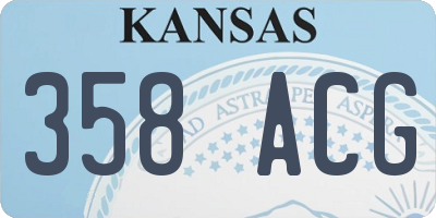 KS license plate 358ACG
