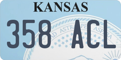 KS license plate 358ACL