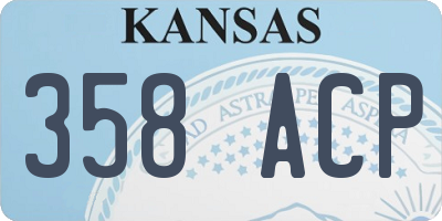 KS license plate 358ACP