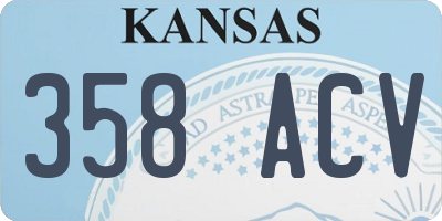 KS license plate 358ACV