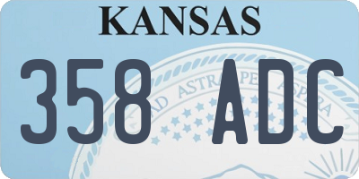 KS license plate 358ADC