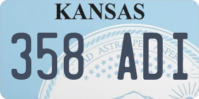 KS license plate 358ADI