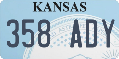 KS license plate 358ADY