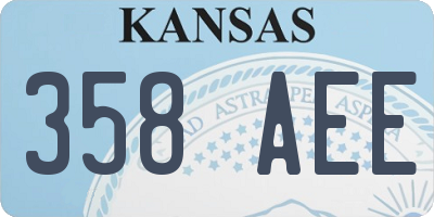 KS license plate 358AEE