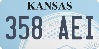 KS license plate 358AEI