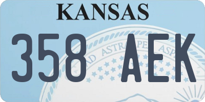 KS license plate 358AEK