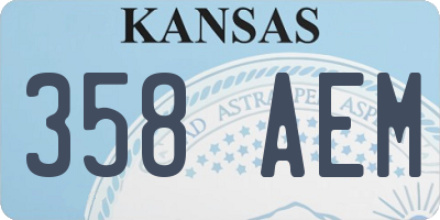 KS license plate 358AEM