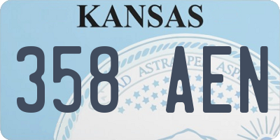 KS license plate 358AEN