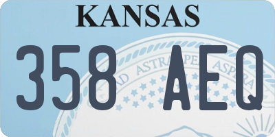 KS license plate 358AEQ
