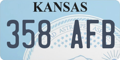 KS license plate 358AFB