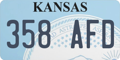 KS license plate 358AFD