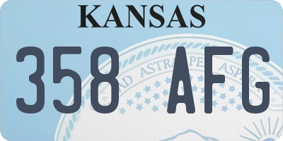 KS license plate 358AFG