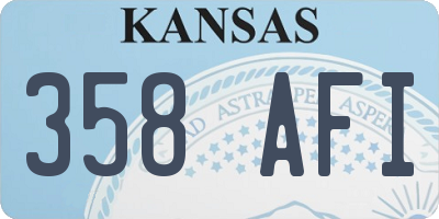KS license plate 358AFI