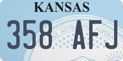 KS license plate 358AFJ