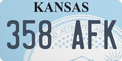 KS license plate 358AFK
