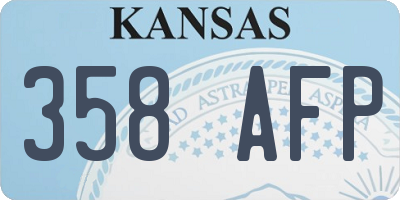 KS license plate 358AFP