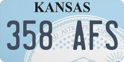 KS license plate 358AFS