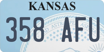 KS license plate 358AFU