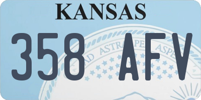 KS license plate 358AFV
