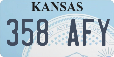 KS license plate 358AFY