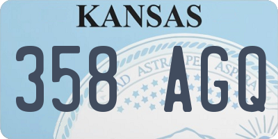 KS license plate 358AGQ
