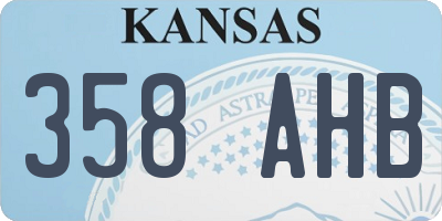 KS license plate 358AHB