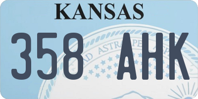 KS license plate 358AHK