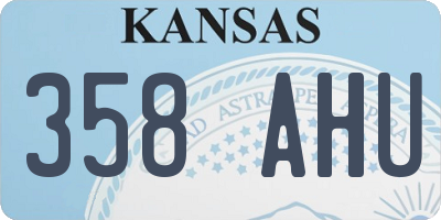 KS license plate 358AHU