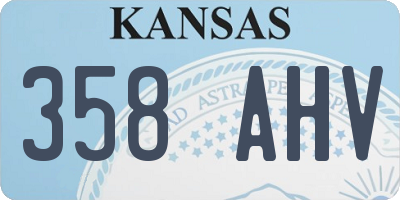 KS license plate 358AHV