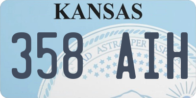 KS license plate 358AIH