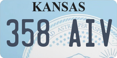 KS license plate 358AIV