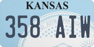KS license plate 358AIW