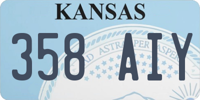 KS license plate 358AIY