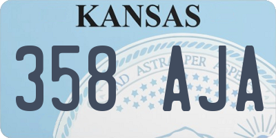 KS license plate 358AJA