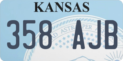 KS license plate 358AJB