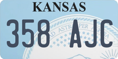 KS license plate 358AJC
