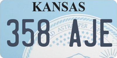 KS license plate 358AJE