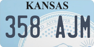 KS license plate 358AJM