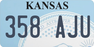 KS license plate 358AJU