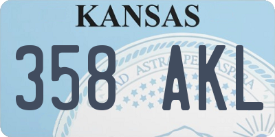 KS license plate 358AKL