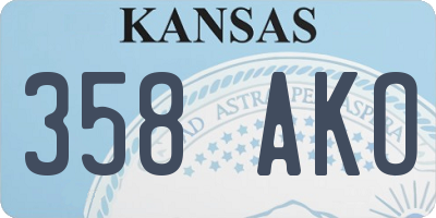 KS license plate 358AKO