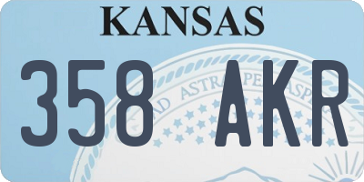 KS license plate 358AKR