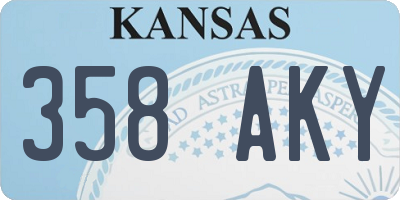 KS license plate 358AKY