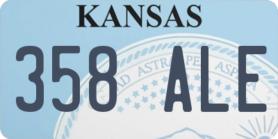 KS license plate 358ALE