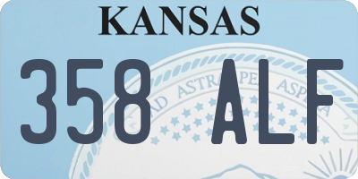 KS license plate 358ALF