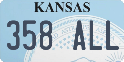 KS license plate 358ALL