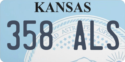 KS license plate 358ALS